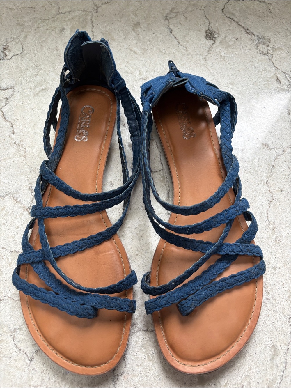 Carlos by Carlos Santana Braided Navy Sandals